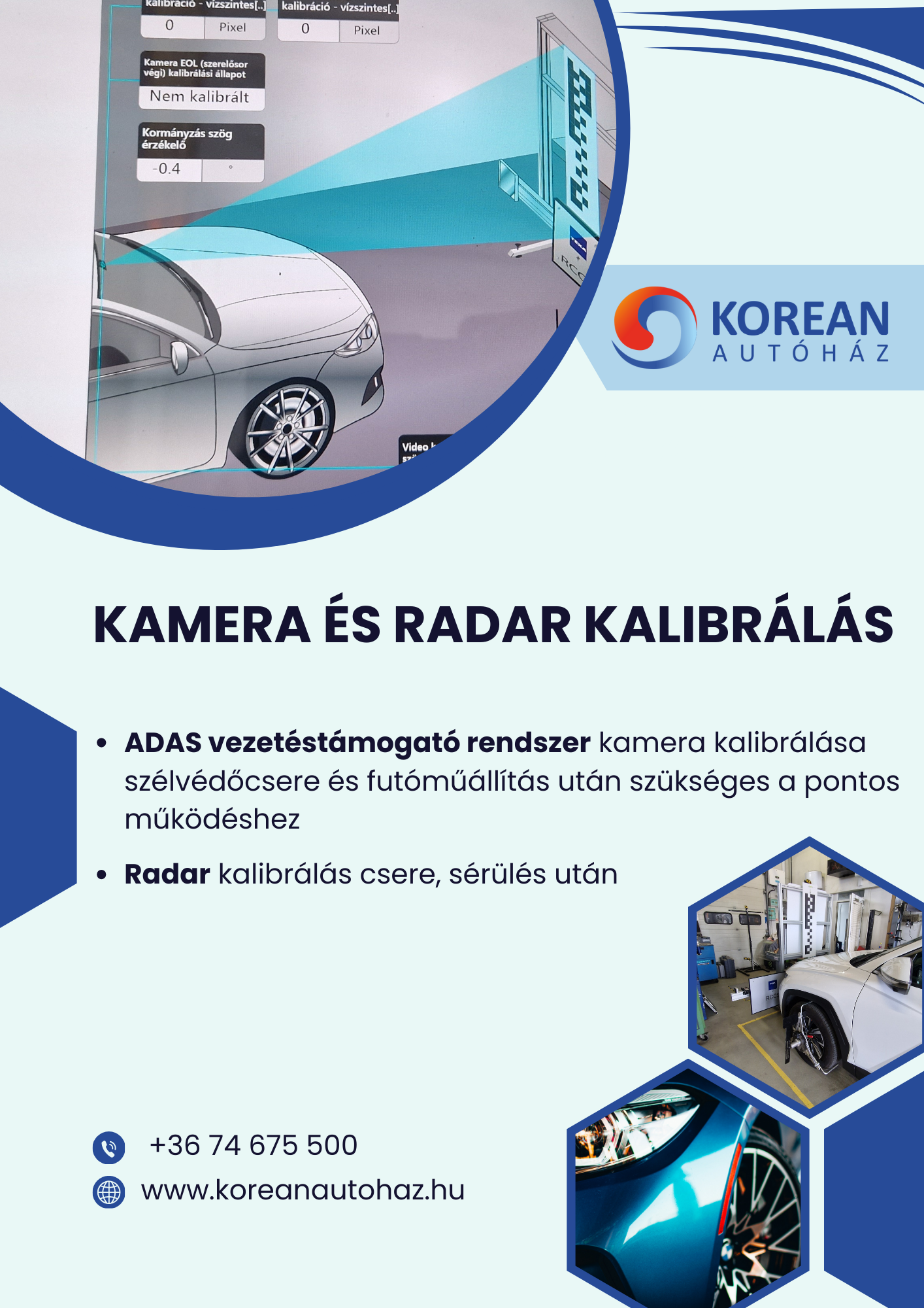 Kamera és radar kalibrálás